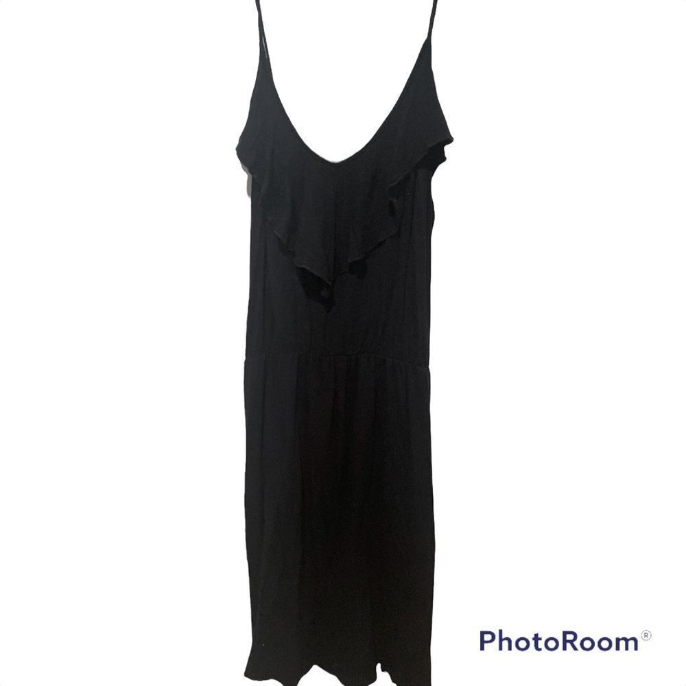 Layered Top Fit & Flare Dress in Black and Teal